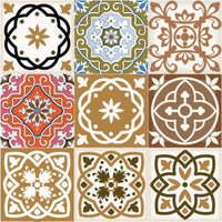 4" x 4" Snickerdoodle Mosaic Pop Peel and Stick Removable Tiles