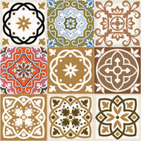 5" x 5" Snickerdoodle Mosaic Pop Peel and Stick Removable Tiles