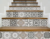 4" x 4" Wood Brown and White Mosaic Peel and Stick Removable Tiles