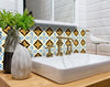 4" x 4" Gold Snowflake Peel and Stick Removable Tiles