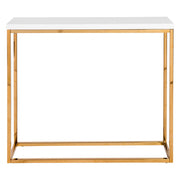 Modern White Gloss andn Gold Console Table