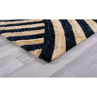 5’ x 7’ Beige and Black Geometric Illusion Area Rug