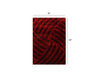8’ x 10’ Red Geometric Illusion Area Rug