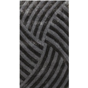 2’ x 8’ Dark Gray Geometric Illusion Runner Rug