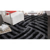 2’ x 8’ Dark Gray Geometric Illusion Runner Rug