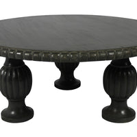 Round Embellished Traditional Coffee Table