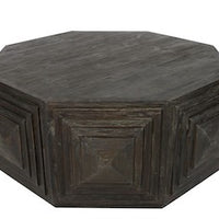 Deep Brown Octagonal Coffee Table