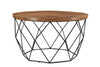 Geometric Wood and Iron Coffee Table
