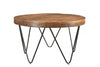 Round Mid Century Iron Base Coffee Table