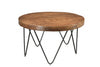 Round Mid Century Iron Base Coffee Table