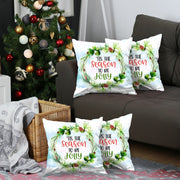 Set of 4 Merry Christmas Tis the Season Thow Pillows