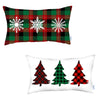 Set of 2 Christmas Plaid Lumbar Decorative Pillow Covers