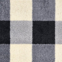 2' x 6' Black and White Buffalo Check Washable Runner Rug