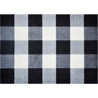 2' x 3' Black and White Buffalo Check Washable Floor Mat