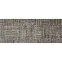 2' x 6' Modern Geo Lines in Squares Washable Runner Rug