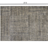 2' x 3' Modern Geo Lines in Squares Washable Floor Mat