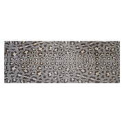 2' x 6' Gray and Brown Cheetah Washable Runner Rug