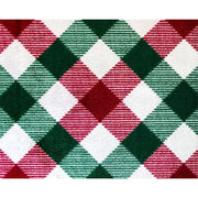 2' x 3' Red and Green Plaid Washable Floor Mat