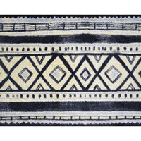 2' x 3' Black and Gray Modern Tribal Washable Floor Mat