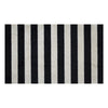 2' x 4' Black and Tan Wide Stripe Washable Floor Mat