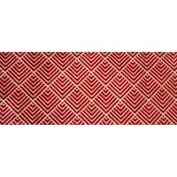 2' x 6' Deep Red and Tan Arrow Geo Washable Runner Rug