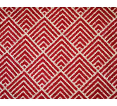 2' x 3' Deep Red and Tan Arrow Geo Washable Floor Mat