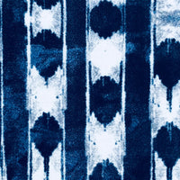2' x 6' Shades of Blue Abstract Stripes Washable Runner Rug