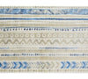 2' x 3' Blue and Taupe Tribal Washable Floor Mat