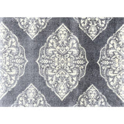 2' x 3' Gray and Ivory Scallop Medallion Washable Floor Mat
