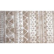 2' x 4' Sandy Tan and White Zigs and Zags Washable Floor Mat