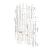 Contemporary Large White and Gold Geo Grid Wall Art