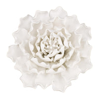 Cream Exaggerated 6" Ceramic Flower Wall Art