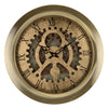 Gold Industrial Style Round Wall Clock