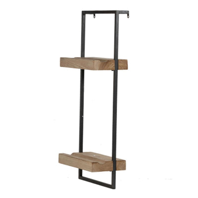 Industrial Styled Two Tiered Wall Shelf