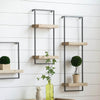 Industrial Styled Two Tiered Wall Shelf