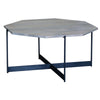 Sleek Natural Whitewash Octagonal Coffee Table