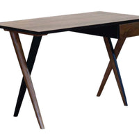 Two Tone Criss Cross Wooden Desk