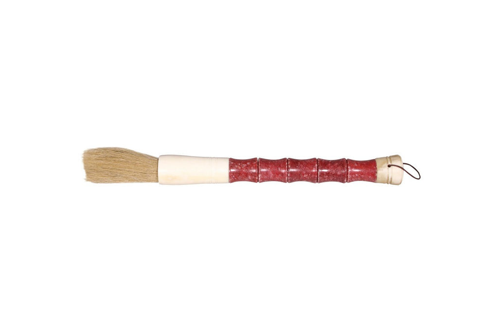 Red Spotted Jade Faux Bamboo Decorative Calligraphy Brush