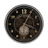 18" Vintage Look Black Wall Clock