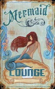 Vintage Mermaid Lounge Advertisement Wall Décor