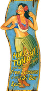 Vintage Hula Girl Tiki Bar Advertisment Wall Décor