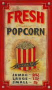 Vintage Fresh Popcorn Advertisement Wall Décor