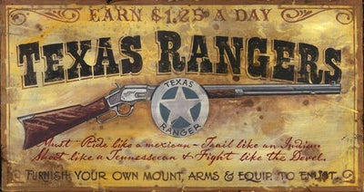 Vintage Texas Rangers Shotgun Wall Décor