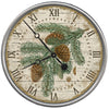 15" Vintage Douglas Fir Pine Sprig Wall Clock