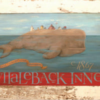 Vintage Nautical Whale Back Inne Wall Art