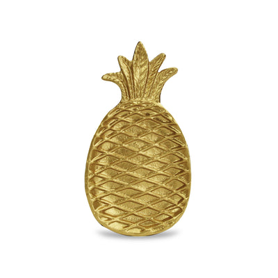 Golden Cast Iron Pineapple Centerpiece Shallow Bowl