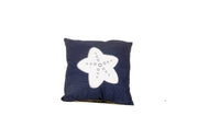 Set of Two Blue and White Starfish Throw Pillows