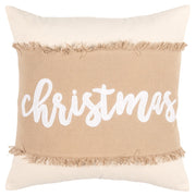 Christmas Beige and Natural Decorative Throw Pillow