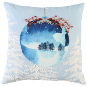 Blue Winter Wonderland Ornament Decorative Throw Pillow