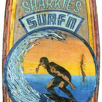 Vintage Surfshop Advertisement Surfboard Wall Décor